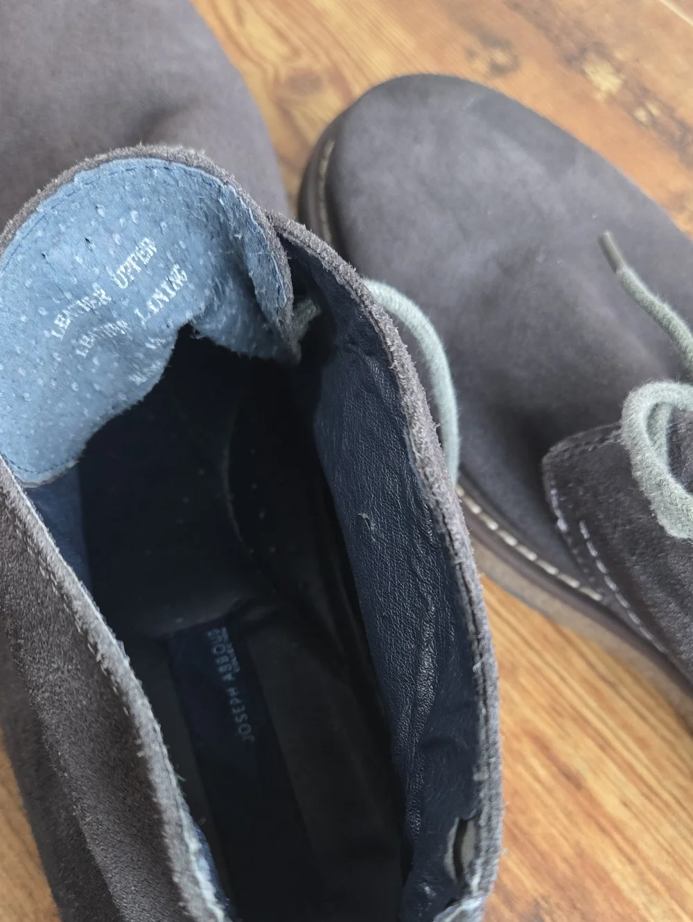 Joseph Abboud Men's Travis Suede Lace-Up Chukka Boots - Dark Gray Sz 13 Preppy